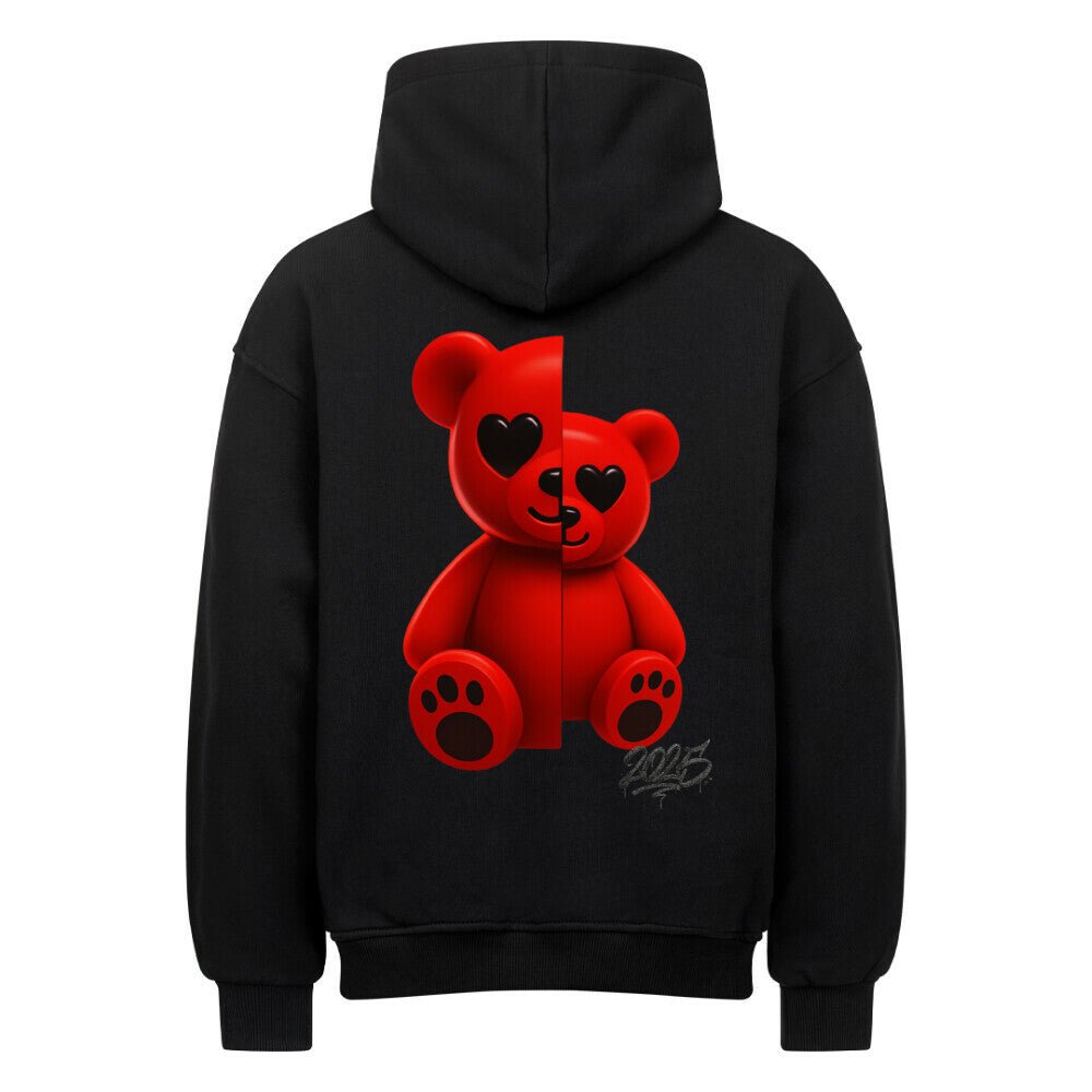 Oversized Hoodie Unisex Red Bear | LOVEY DOVE Premium Streetwear - LOVEY DOVE