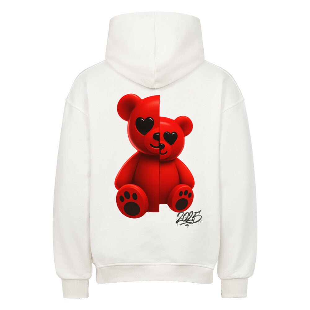 Oversized Hoodie Unisex Red Bear | LOVEY DOVE Premium Streetwear - LOVEY DOVE