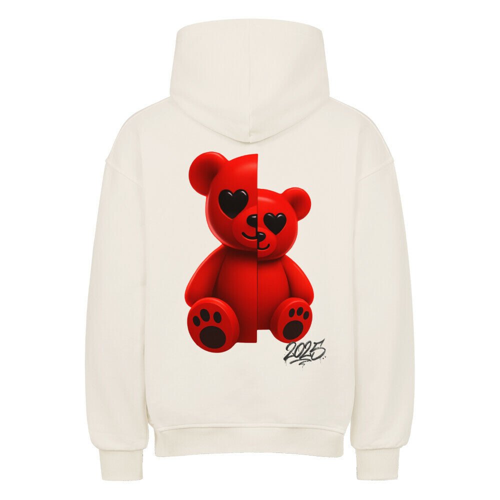 Oversized Hoodie Unisex Red Bear | LOVEY DOVE Premium Streetwear - LOVEY DOVE