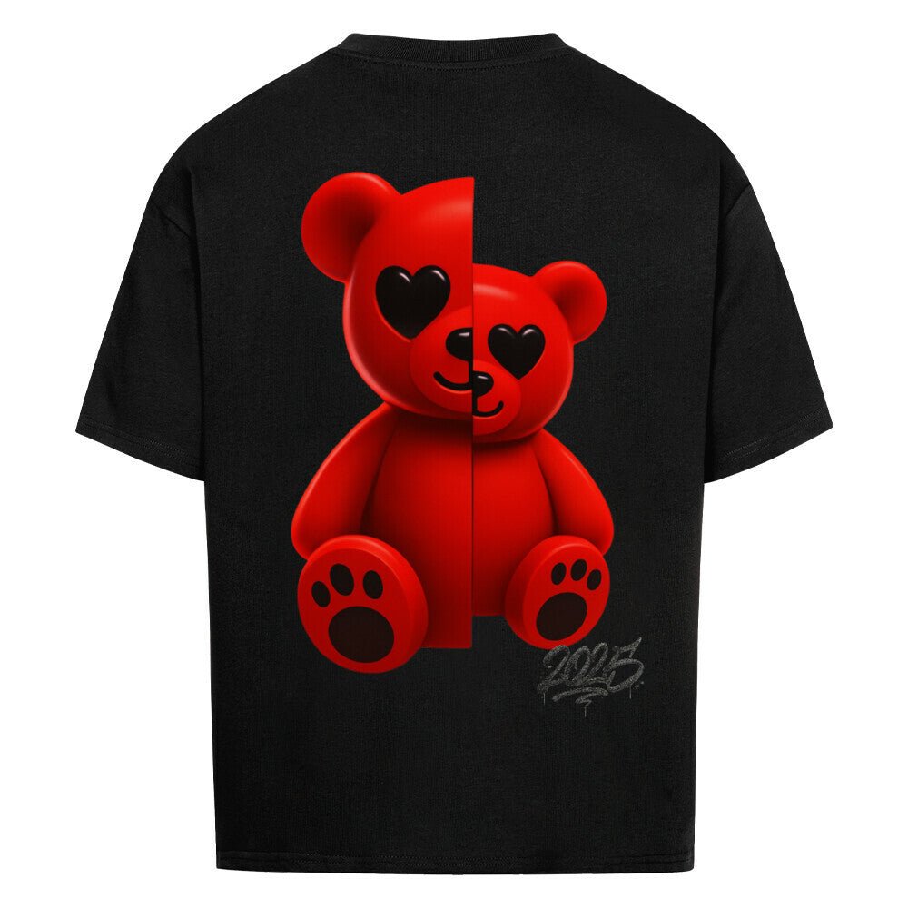 Oversized Shirt Unisex Red Bear | LOVEY DOVE Premium - Streetwear - LOVEY DOVE