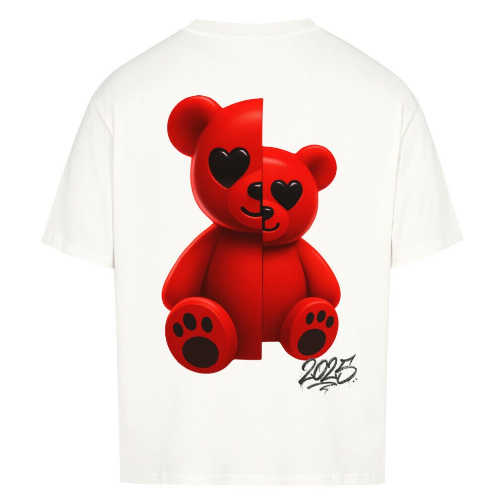 Oversized Shirt Unisex Red Bear | LOVEY DOVE Premium - Streetwear - LOVEY DOVE