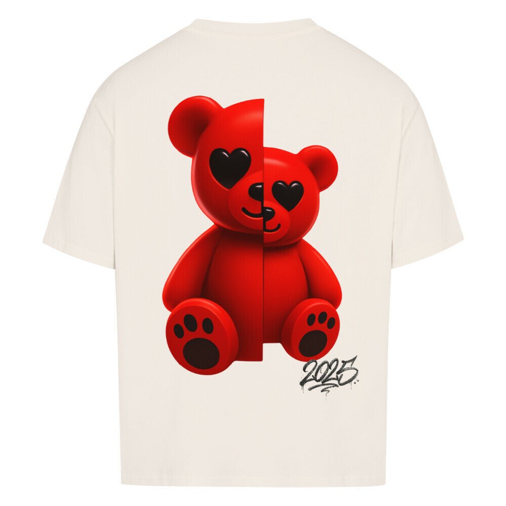 Oversized Shirt Unisex Red Bear | LOVEY DOVE Premium - Streetwear - LOVEY DOVE