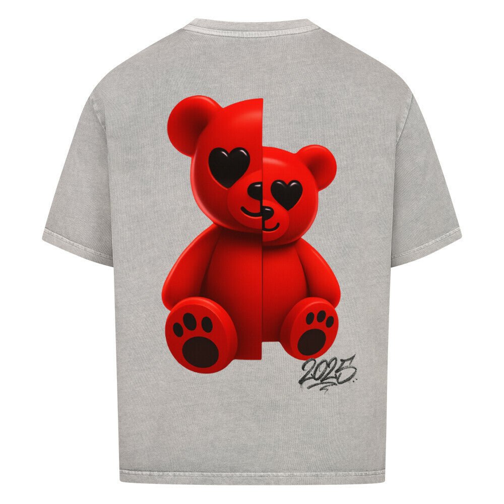 Oversized Shirt Unisex Red Bear | LOVEY DOVE Premium - Streetwear - LOVEY DOVE