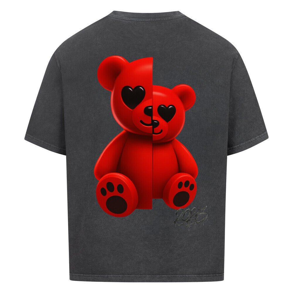 Oversized Shirt Unisex Red Bear | LOVEY DOVE Premium - Streetwear - LOVEY DOVE
